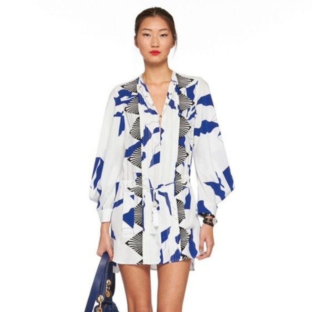 Diane Von Furstenberg sliced triangle silk dress